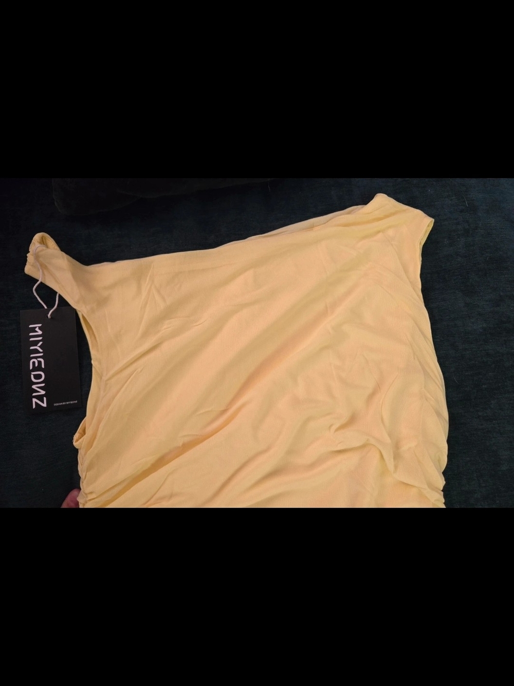 Yellow Ruffled Midi Dress - Picture 3 of 5